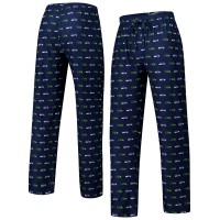 Seattle Seahawks Concepts Sport College Navy Record Allover Print Knit Pants