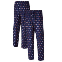 Denver Broncos Concepts Sport Navy Record Allover Print Knit Pants