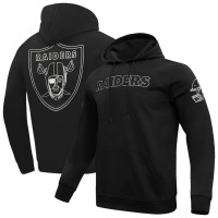 Las Vegas Raiders Pro Standard Black Classic Chenille Pullover Hoodie