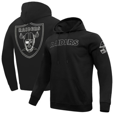 Las Vegas Raiders Pro Standard Black Classic Chenille Pullover Hoodie