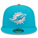 Бейсболка Miami Dolphins New Era x Felt Aqua 59FIFTY Fitted