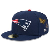 Бейсболка New England Patriots New Era x Felt Navy 59FIFTY