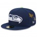 Бейсболка Seattle Seahawks New Era x Felt College Navy 59FIFTY