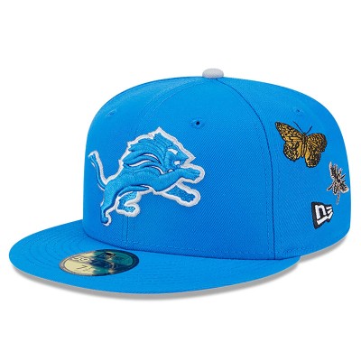Бейсболка Detroit Lions New Era x Felt Blue 59FIFTY