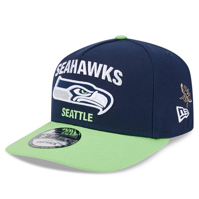 Бейсболка Seattle Seahawks New Era x Felt College Navy/Neon Green A-Frame 9FIFTY Snapback