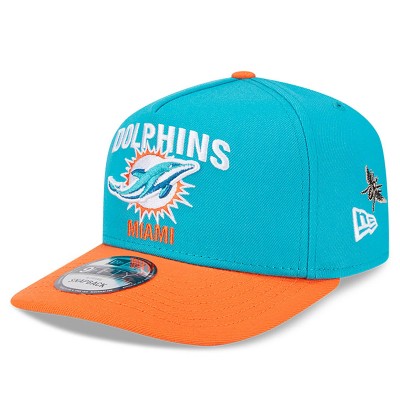 Бейсболка Miami Dolphins New Era x Felt Aqua/Orange A-Frame 9FIFTY