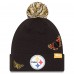 Шапка с помпоном Pittsburgh Steelers New Era x Felt Black