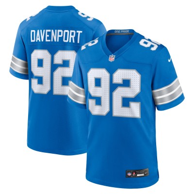 Игровая джерси Marcus Davenport Detroit Lions Nike Team Game -  Blue