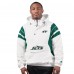 New York Jets Starter White Gotham City Half-Zip Hoodie Jacket