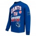 New York Giants Pro Standard Royal Turn It Up Drop Shoulder Pullover Sweatshirt