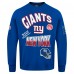 New York Giants Pro Standard Royal Turn It Up Drop Shoulder Pullover Sweatshirt