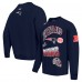 New England Patriots Pro Standard Navy Turn It Up Drop Shoulder Pullover Sweatshirt