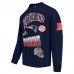 New England Patriots Pro Standard Navy Turn It Up Drop Shoulder Pullover Sweatshirt