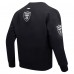 Las Vegas Raiders Pro Standard Black Turn It Up Drop Shoulder Pullover Sweatshirt