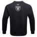 Las Vegas Raiders Pro Standard Black Turn It Up Drop Shoulder Pullover Sweatshirt