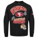 San Francisco 49ers Pro Standard Black Turn It Up Drop Shoulder Pullover Sweatshirt
