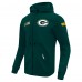 Толстовка на молнии Green Bay Packers Pro Standard Green Split Logo Double Knit