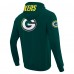 Толстовка на молнии Green Bay Packers Pro Standard Green Split Logo Double Knit