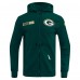 Толстовка на молнии Green Bay Packers Pro Standard Green Split Logo Double Knit