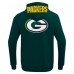 Толстовка на молнии Green Bay Packers Pro Standard Green Split Logo Double Knit