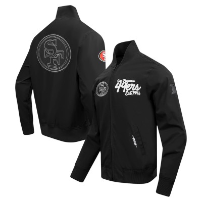 San Francisco 49ers Pro Standard Black Paint The City Twill Full-Zip Jacket