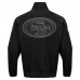 San Francisco 49ers Pro Standard Black Paint The City Twill Full-Zip Jacket