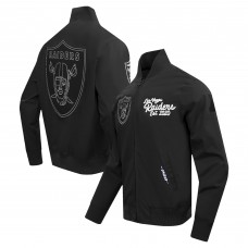 Las Vegas Raiders Pro Standard Black Paint The City Twill Full-Zip Jacket