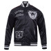 Las Vegas Raiders Pro Standard Black Sublimated Satin Full-Snap Jacket
