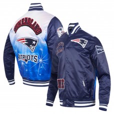 New England Patriots Pro Standard Navy Sublimated Satin Full-Snap Jacket