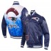 New England Patriots Pro Standard Navy Sublimated Satin Full-Snap Jacket