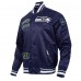 Seattle Seahawks Pro Standard College Navy Sublimated Satin Full-Snap Jacket