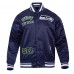 Seattle Seahawks Pro Standard College Navy Sublimated Satin Full-Snap Jacket