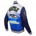 Seattle Seahawks Pro Standard College Navy Sublimated Satin Full-Snap Jacket