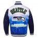 Seattle Seahawks Pro Standard College Navy Sublimated Satin Full-Snap Jacket