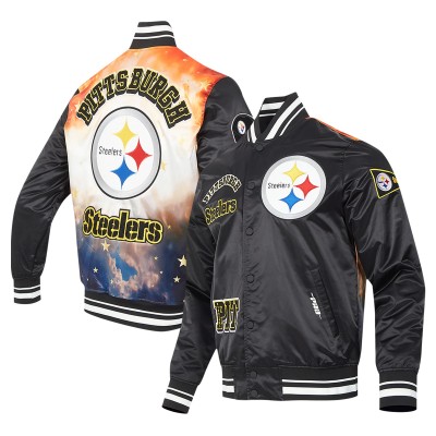 Куртка на кнопках Pittsburgh Steelers Pro Standard Sublimated Satin - Black
