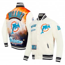 Куртка на кнопках Miami Dolphins Pro Standard Cream Sublimated Satin