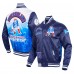 New England Patriots Pro Standard Navy Sublimated Satin Full-Snap Jacket