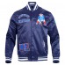 New England Patriots Pro Standard Navy Sublimated Satin Full-Snap Jacket