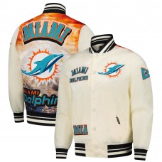 Куртка на кнопках Miami Dolphins Pro Standard Cream Sublimated Satin