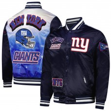 New York Giants Pro Standard Navy Sublimated Satin Full-Snap Jacket New York Giants Pro Standard Navy Sublimated Satin Full-Snap Jacket