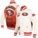 San Francisco 49ers Pro Standard Cream Sublimated Satin Full-Snap Jacket San Francisco 49ers Pro Standard Cream Sublimated Satin Full-Snap Jacket