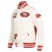 San Francisco 49ers Pro Standard Cream Sublimated Satin Full-Snap Jacket