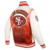 San Francisco 49ers Pro Standard Cream Sublimated Satin Full-Snap Jacket