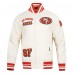 San Francisco 49ers Pro Standard Cream Sublimated Satin Full-Snap Jacket