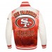 San Francisco 49ers Pro Standard Cream Sublimated Satin Full-Snap Jacket