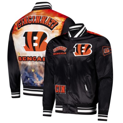 Cincinnati Bengals Pro Standard Black Sublimated Satin Full-Snap Jacket