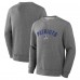 New England Patriots Fanatics Heather Gray Loop Terry Pullover Sweatshirt
