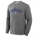 New England Patriots Fanatics Heather Gray Loop Terry Pullover Sweatshirt