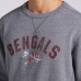 Cincinnati Bengals Fanatics Heather Gray Loop Terry Pullover Sweatshirt