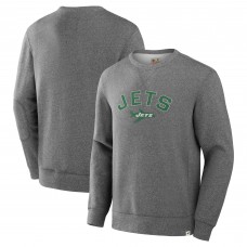 New York Jets Fanatics Heather Gray Loop Terry Pullover Sweatshirt New York Jets Fanatics Heather Gray Loop Terry Pullover Sweatshirt